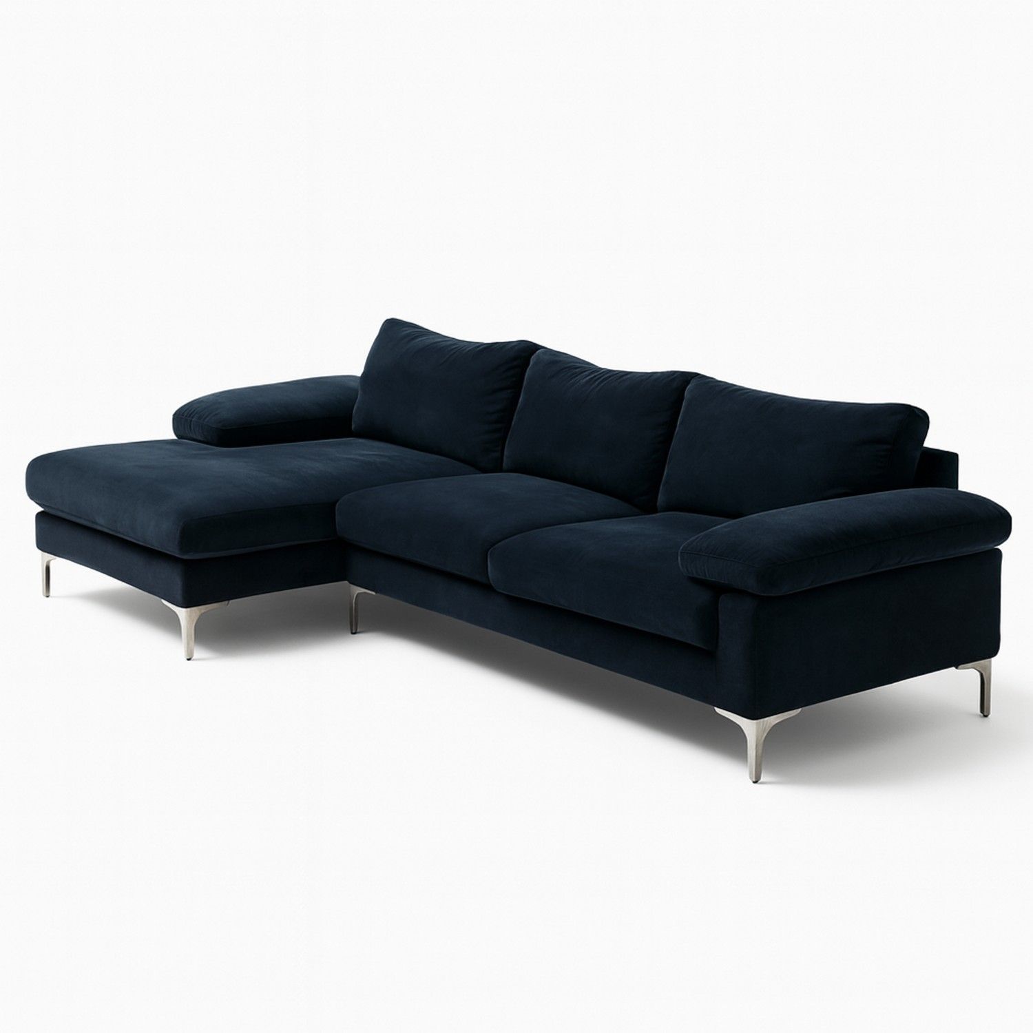 Black velvet sectional (Free delivery)