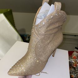 Jessica Simpson gold Heel Boot