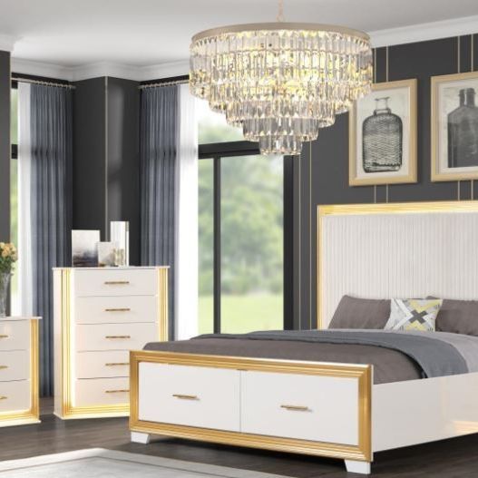 Brand New Special High Quality Modern 5pc Queen Size Complete Obsession Model Bedroom Set