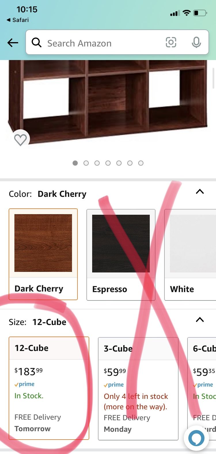 12 Cube organizer