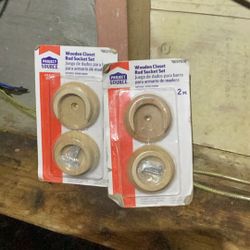 Wooden Closet Rod Holders