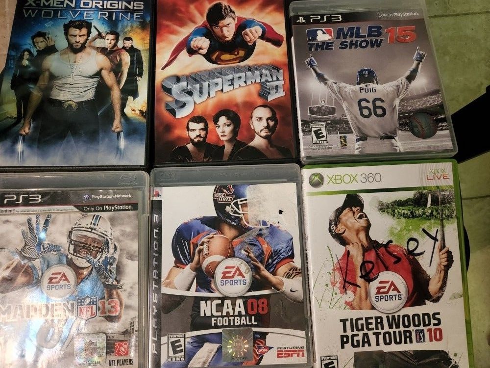 DVD AND XBOX AND PS3 GAMES