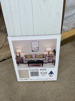 Coastal white planks square ends 6 boxes