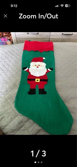 Red and Green Holiday Decor Stocking