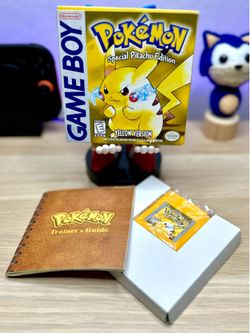 Pokemon Yellow Version CIB Gameboy Authentic New Battery Great Label w/ Case