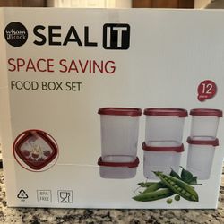 Beige Space Saving Food Box Set 12 piece