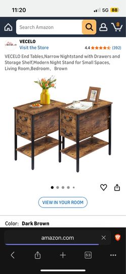 Pair of space-saving nightstands