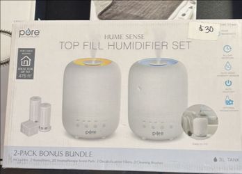 Pure Enrichment Hume Sense Top Fill Humidifier 2‑Pack