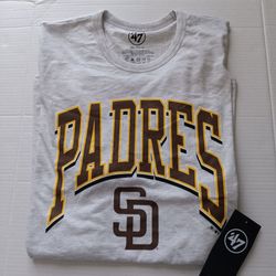 Size XXL San Diego Padres 47 Brand Men's Relay Grey Tee