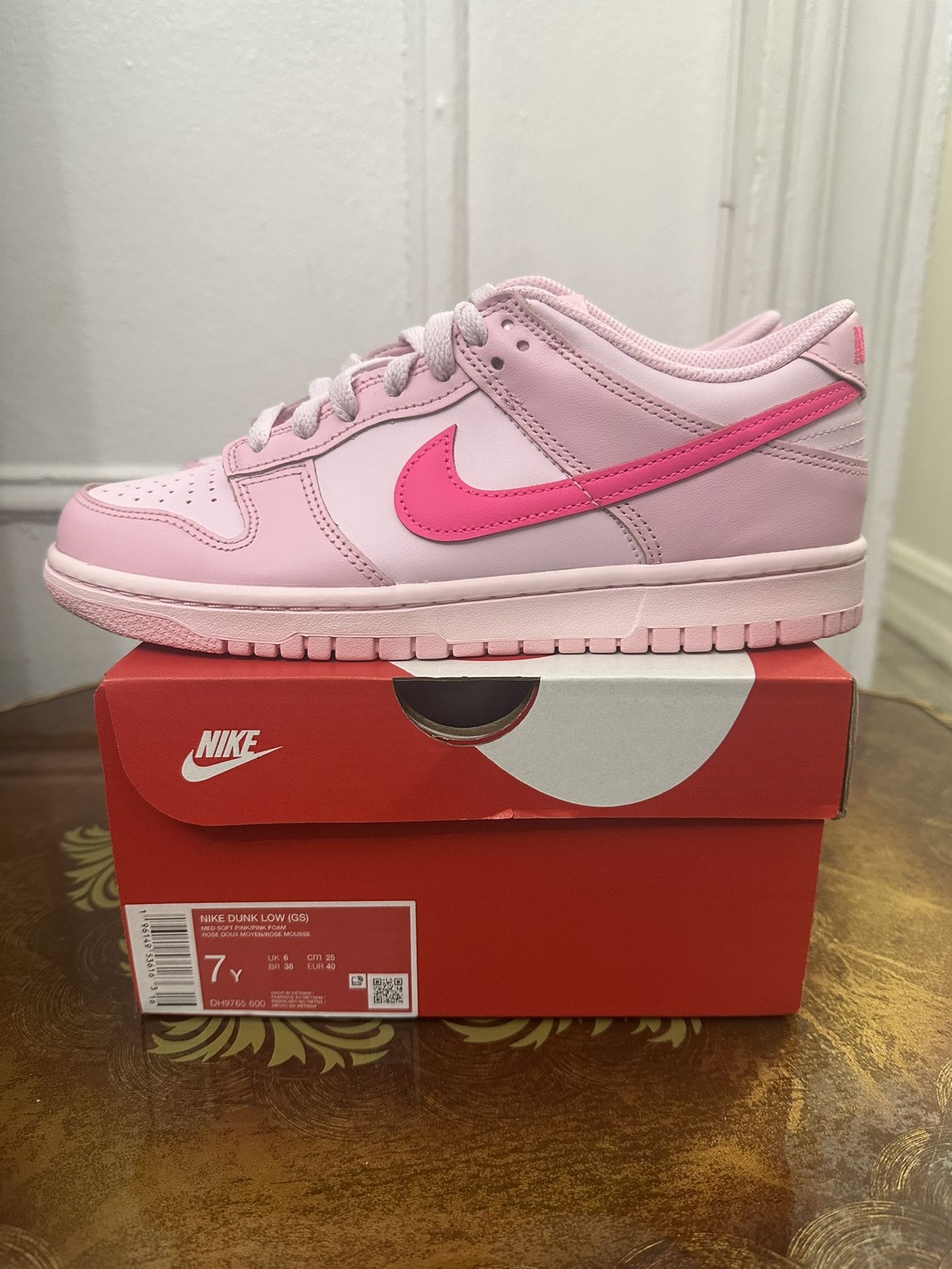 Nike Dunk Low - Triple Pink (GS) - Size 7Y - NYC Only