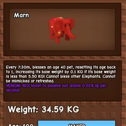 GROW A GARDEN RAINBOW HATCHED ELEPHANT