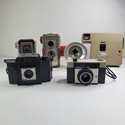 Vintage Camera Bundle – 5 Cameras (Kodak, Imperial, Delta) - Untested