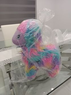 Build A Bear rainbow Furrbow Llama sparkly