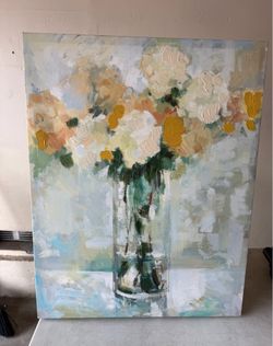 Abstract Floral Canvas Picture Frame