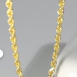 Gold Diamond Cut Chain