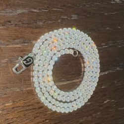 GLD Micro Tennis Chain 18” 14K White Gold