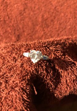 Sterling Silver Cubic Zirconia Heart Ring