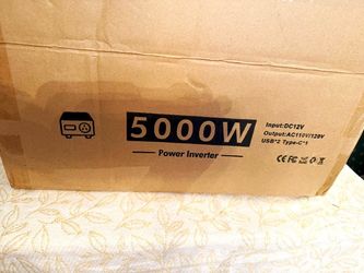 New, POTEK 5000W Modified Sine Wave Inverter, 12V DC to 110V AC, 10000W Peak