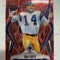 2025 Panini Phoenix Dan Fouts #18 Red Seismic /99 Chargers