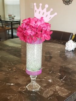 Pink flower centerpiece