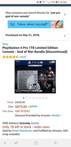 PlayStation 4 Pro 1TB Limited Edition Console - God of War Bundle  [Discontinued]