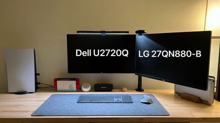 Used Dell U2720Q 4K monitor and LG27QN880-B Monitor