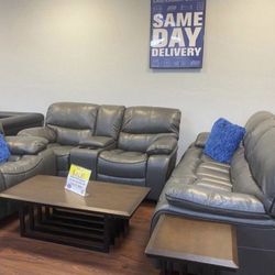 Madrid Two-Piece Sofa, Loveseat, Reclining In Living Room Room