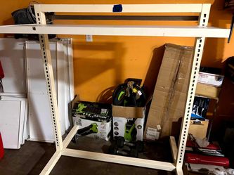 Rolling cart shelf with 4 to 5 shelves for each side