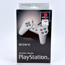 Original Sony PlayStation 1 PS1 Controller SCPH-1080 With Box Kay•Bee Sticker