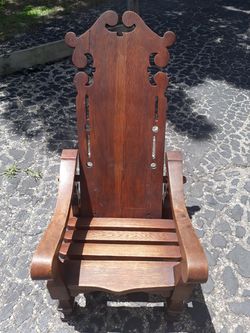 Antique kids chair with high adjustable back very unique!!!