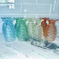 Set Of 8 Decorative Pineapple Glasses