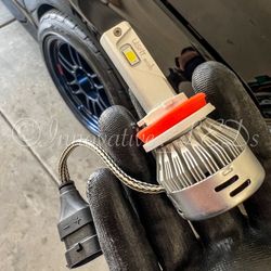 H7 LED Light Bulbs, 8000LM Per Set 6500K LED Light Bulbs with Fan & EMC, Halogen Headlight Bulb Replacement, Pack of 2 