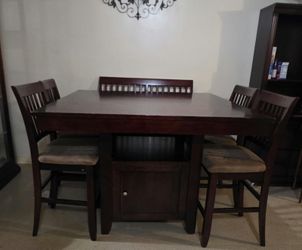 Counter Height Dining Table Set with 4 Chairs
