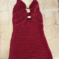 SHEIN Knitted Sundress With Wooden Beads Upfront, Size Medium (6) Like Ne