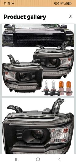 New set LED DRL Headlight for 14-18 GMC Sierra 1500