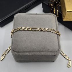 Solid 14kt Gold Figuro Bracelet Esclava Figuro De Oro 14kt Solido