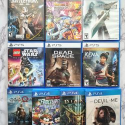 PS2, PS3, PS4 And PS5 Games DBZ, Star wars, God Of War And More WOULD TRADE READ DESCRIPTION  