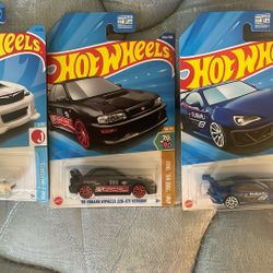 Hit Wheels Lot Of Three Subaru WRX Sti  BRZ