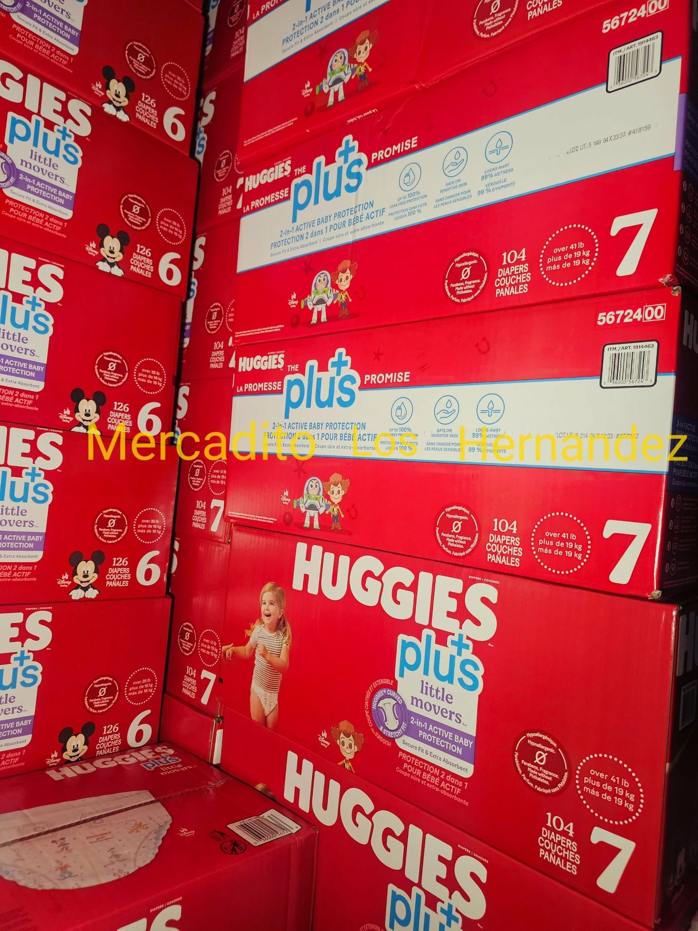 Huggies Little Movers Size 7 - 104 Diapers Pañales/ Firm price