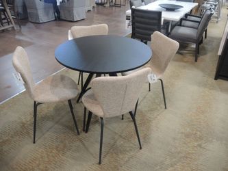 Round Dining Table — (Black)