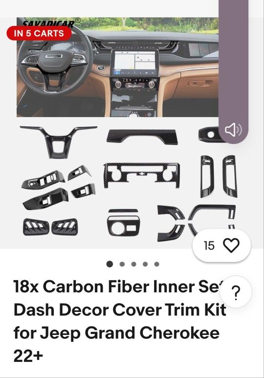 18p Jeep Grand Carbon Fiber Trim 