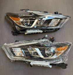 Pair 2016 2017 2018 Nissan Maxima S SL SV LED DRL Projector Headlights Headlamps assembly Left Right Side 
