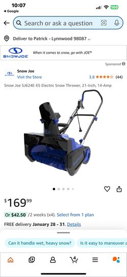 Snow Joe Electric Snowblower