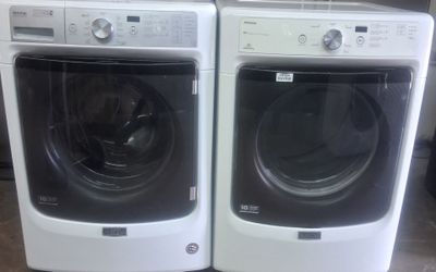 Maytag Super Capacity front loading washer and dryer