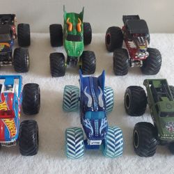 Hotwheels Monster Jam Monster Trucks Lot Of 6