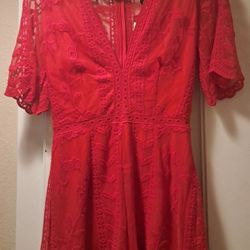 Socialite Romper Red