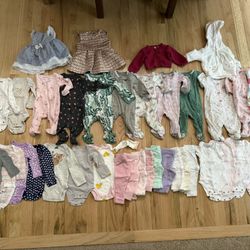 Newborn Girl Clothing Lot 