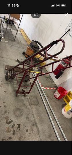 Heavy Duty Steel Pipe Cart on Wheels