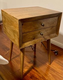 Solid Mango Wood Bedside Table Nightstand