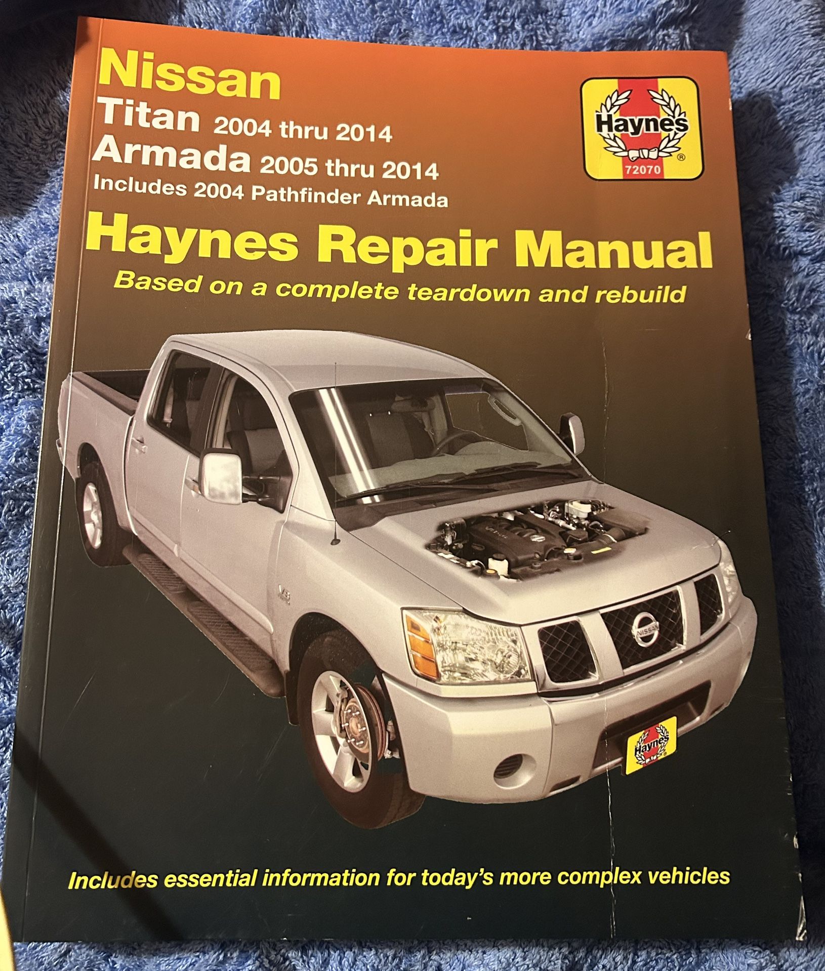 Haynes Repair Manuel. Covers Nissan Titan 2004-2014, Armada 2005-2014.